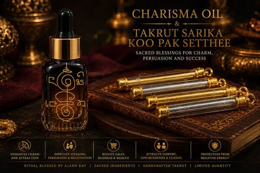 AURELIA™ Charisma Oil + Takrut Sarika Koo Pak Setthee Set